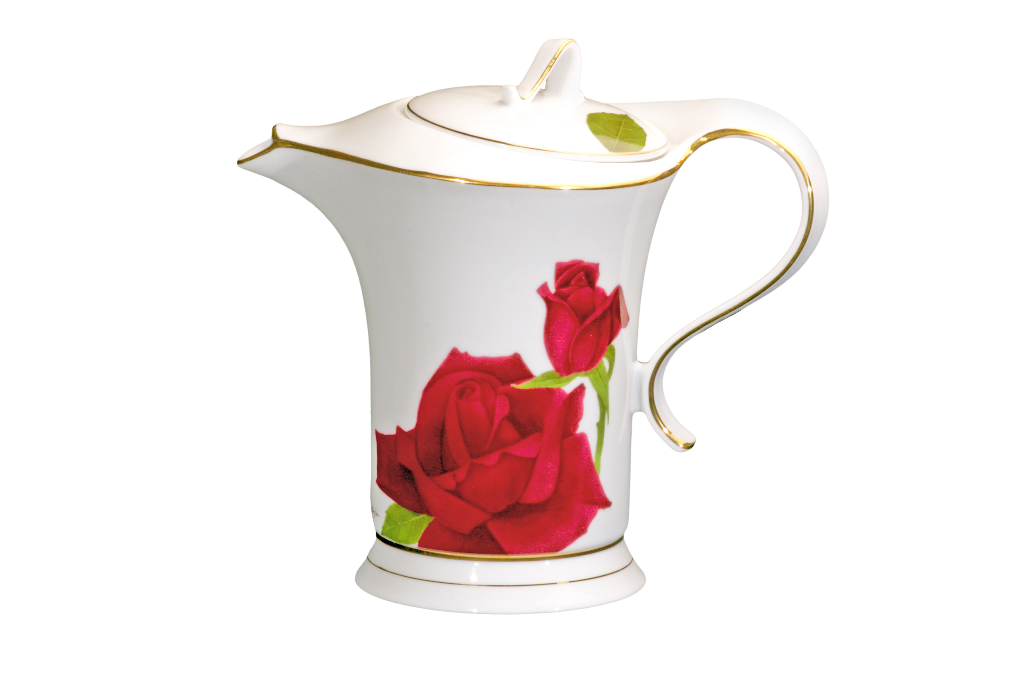 Maroon Rose Teapot